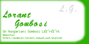 lorant gombosi business card